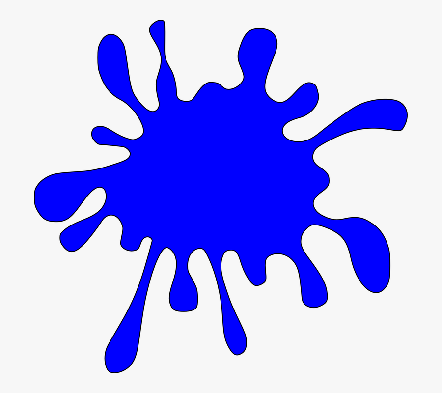 Images Google Search Stencils - Blue Paint Splatter Clip Art, Transparent Clipart