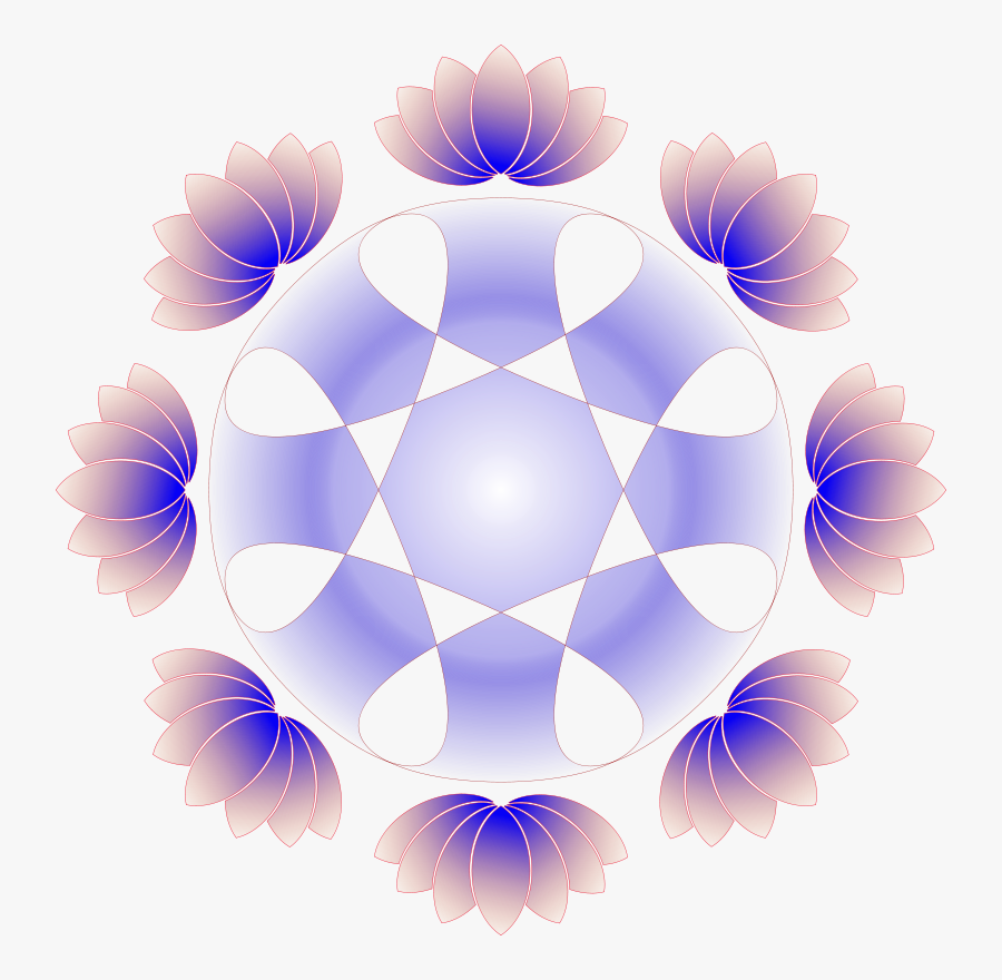 8x Lotus - Black And White Peel And Stick Tiles, Transparent Clipart