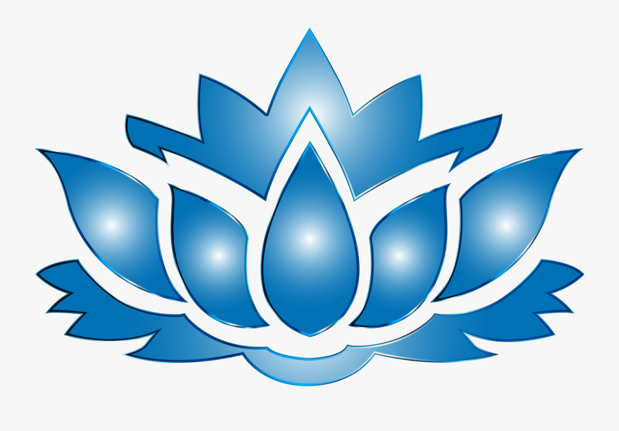 Clipart Ultramarine Lotus Flower Silhouette No Background - Clipart Lotus Flower Black And White, Transparent Clipart
