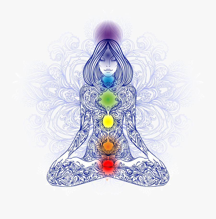Decorative Tattoos Woman Lotus Illustration Figures - Chakra Balancing, Transparent Clipart