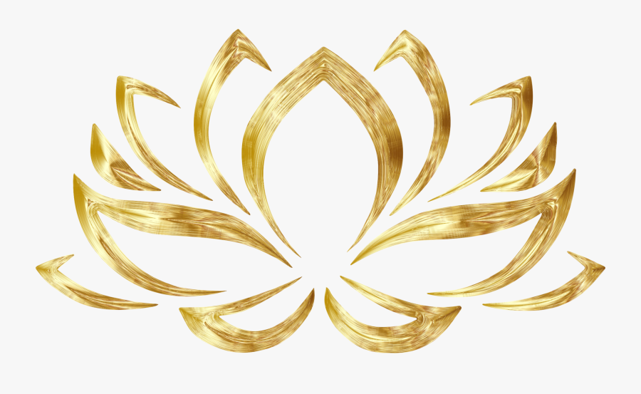 Symmetry,symbol,circle - Gold Lotus Flower Png, Transparent Clipart