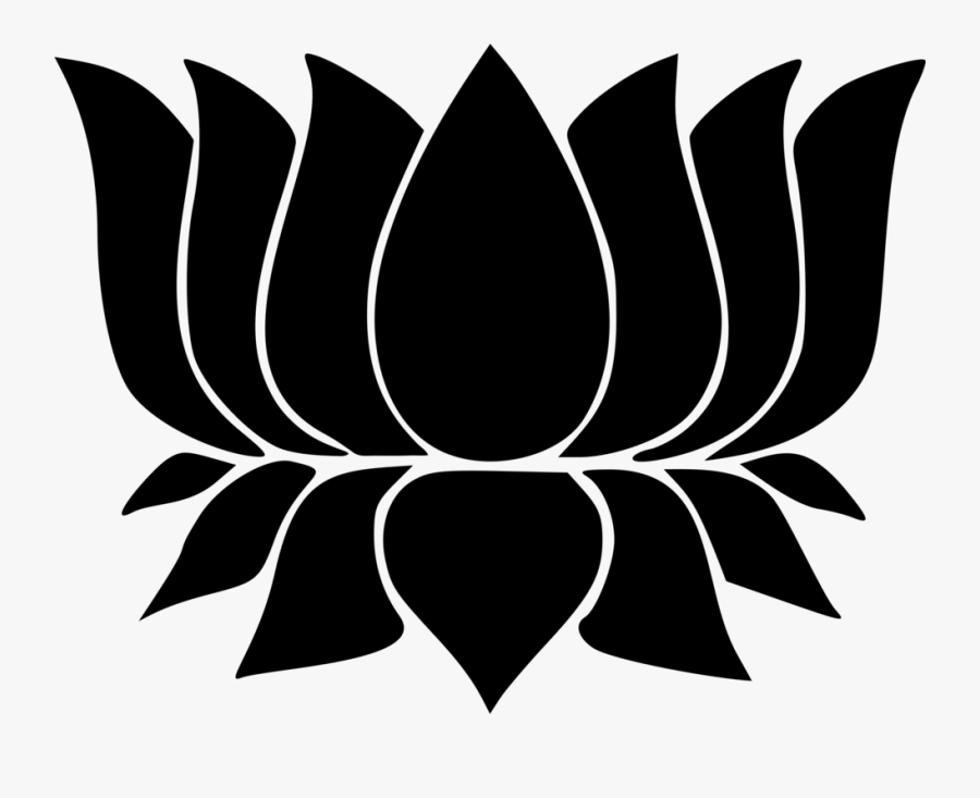 Lotus Flower Silhouette Icon - Hindu Symbols Lotus Flower, Transparent Clipart