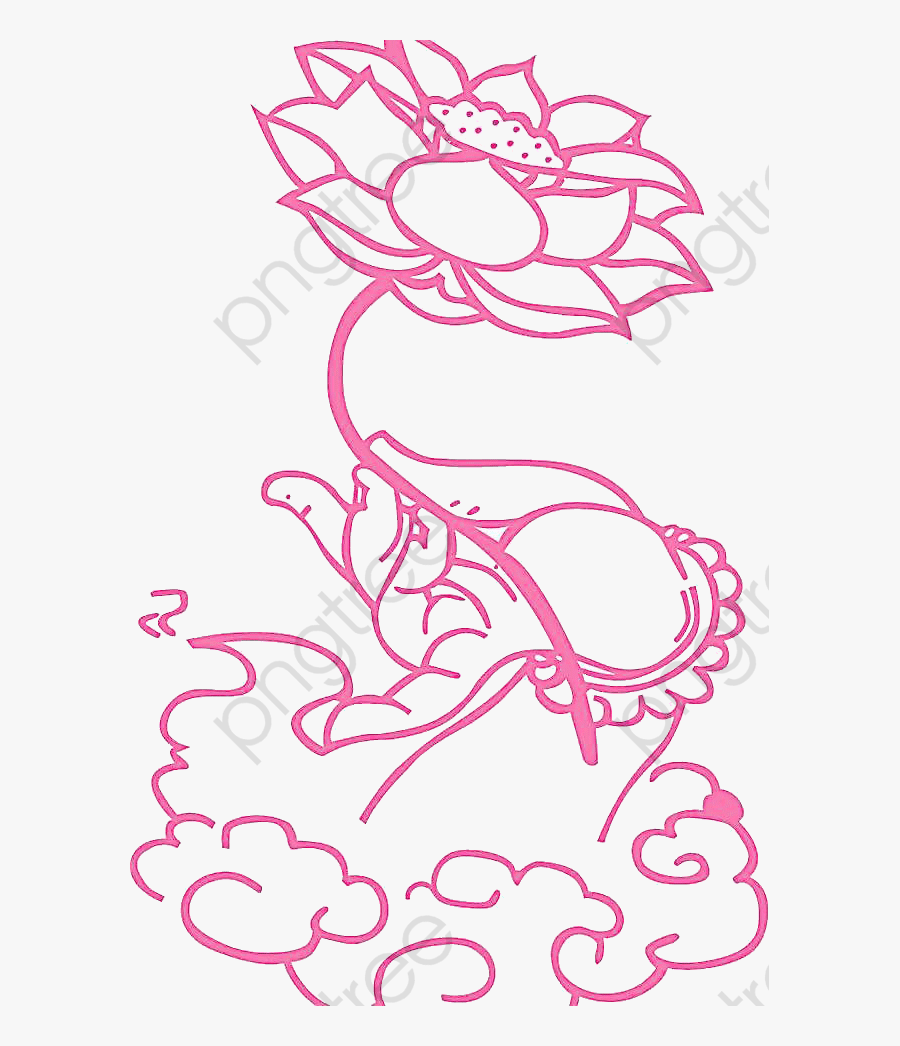 Buddha Holding A Lotus, Transparent Clipart