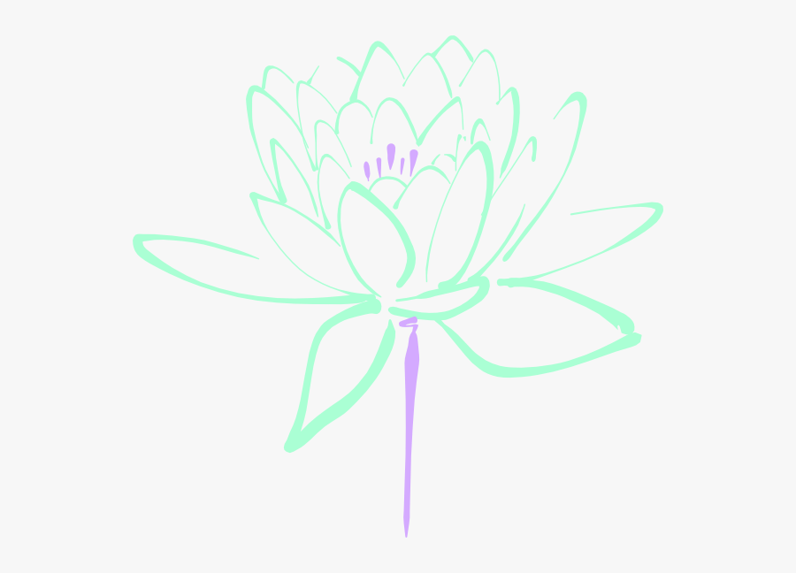 Purple Mint Lotus Svg Clip Arts - Flower, Transparent Clipart