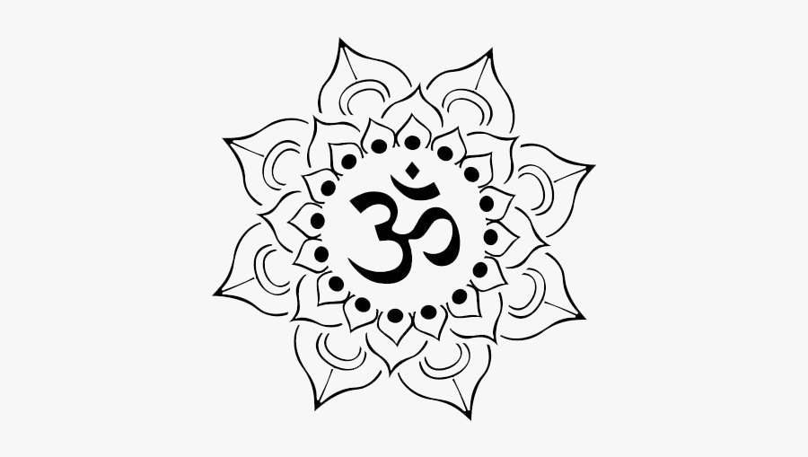 Tattoo Om Nelumbo Nucifera Lotus Symbol Tattoos Clipart - Mandala Om Tattoo Design, Transparent Clipart