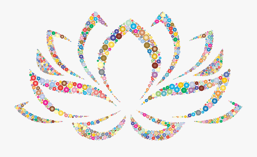 Colorful Lotus Flower Circles 2 Clip Arts - Blue Lotus Flower Clipart, Transparent Clipart