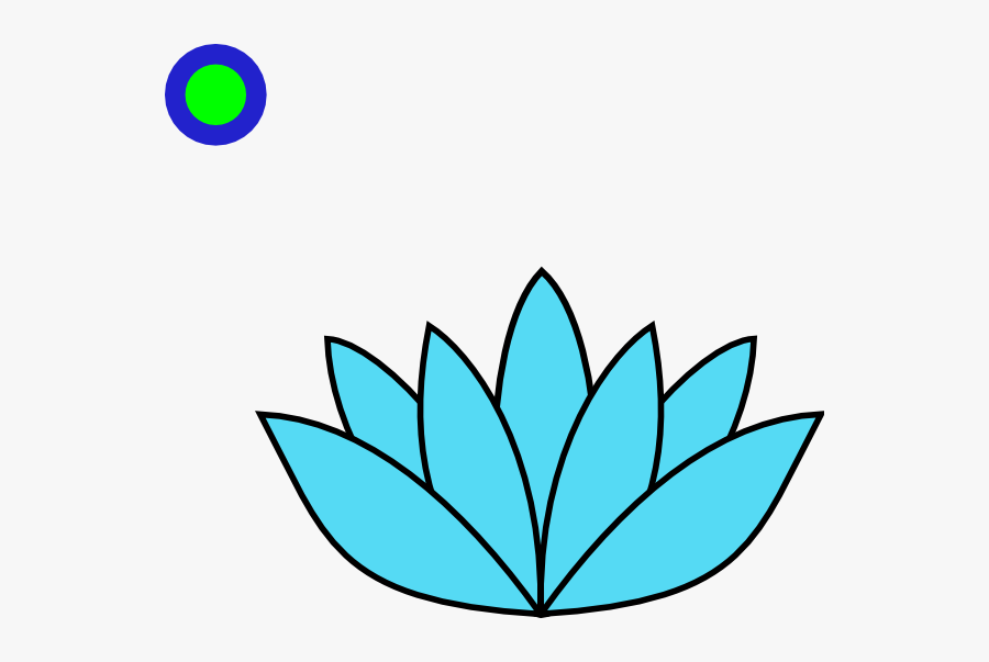 Blue Lotus Blk Outline Hi Svg Clip Arts - Lotus Flower Easy Drawing, Transparent Clipart
