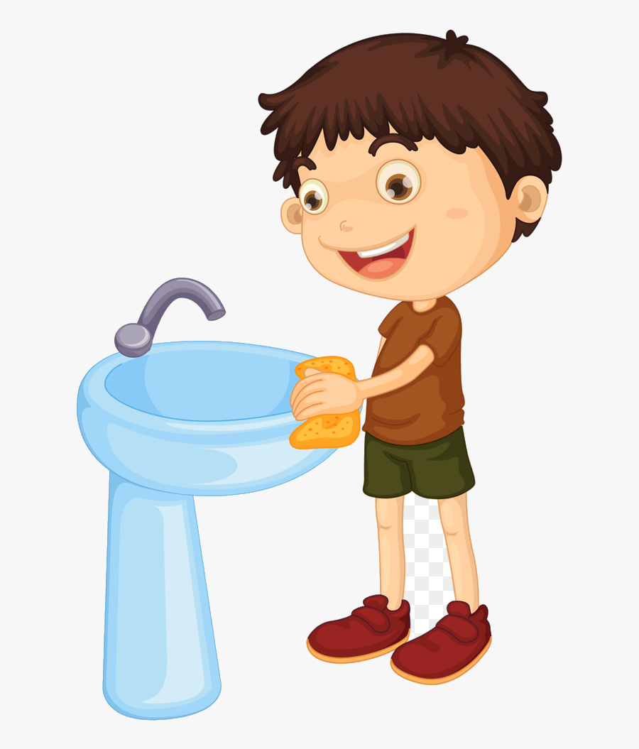 Brush Teeth Clip Art Toothbrush With Toothpaste At - Clean Bathroom Sink Clipart, Transparent Clipart