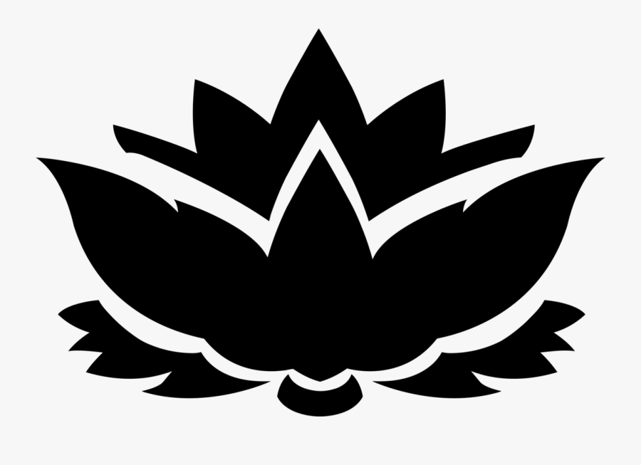 Plant,flower,leaf - Clipart Lotus Flower Black And White, Transparent Clipart