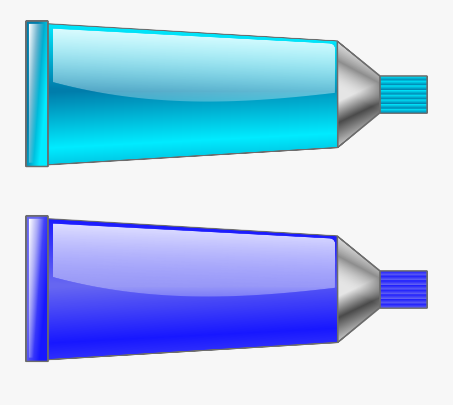 Clipart Freeuse Toothpaste Tube Clipart - Blue And Cyan, Transparent Clipart