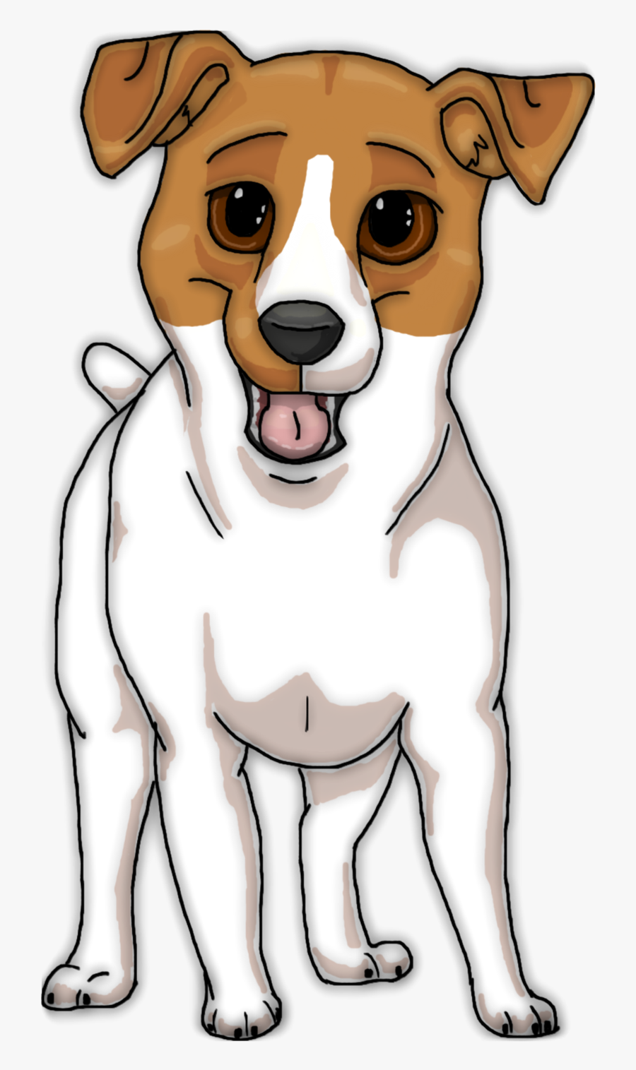 Pitbull Clipart Loyal Dog - Jack Russell Terrier Cartoon Drawings, Transparent Clipart