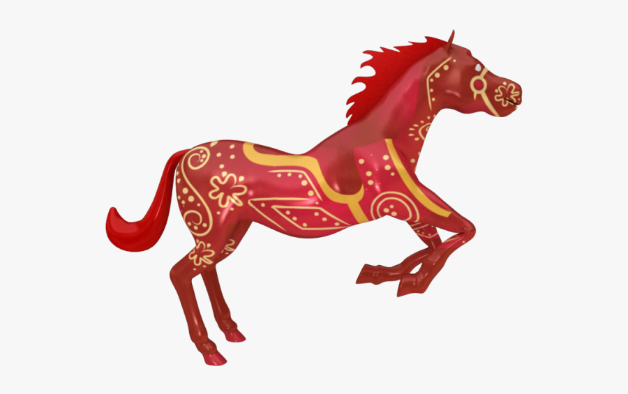 Horse Carousel 3d Model Obj Fbx Ma Mb Mtl - Carousel Horse 3d Model, Transparent Clipart