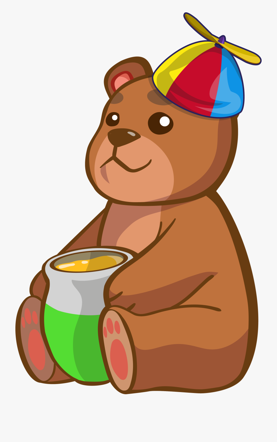 Honey Clipart Eating Honey - Clip Art, Transparent Clipart