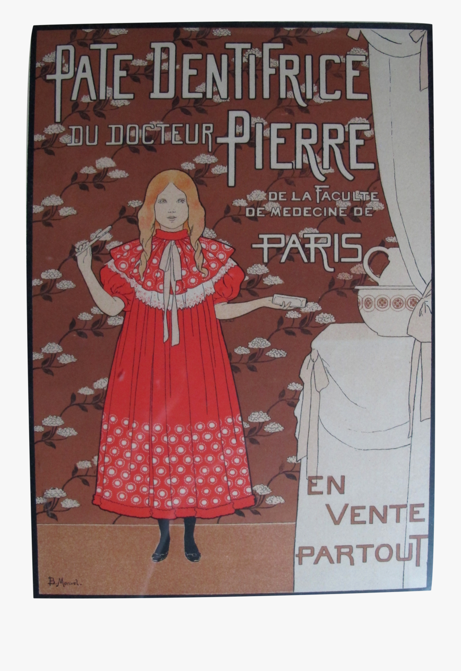 Clip Art French Poster Art Nouveau - Docteur Pierre Poster Dentifrice, Transparent Clipart