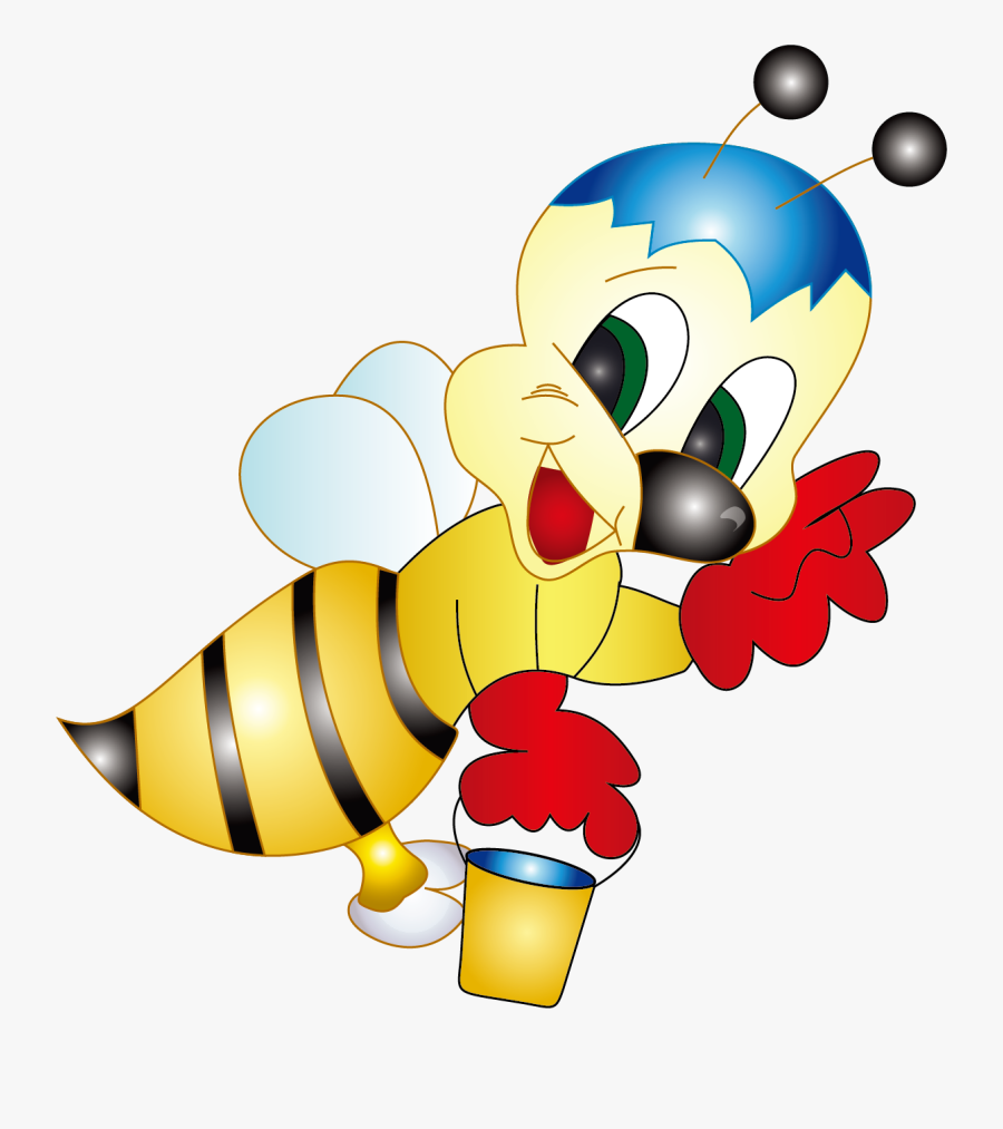 Honey Cartoon Bee Png Free Photo Clipart - Cartoon Bees, Transparent Clipart