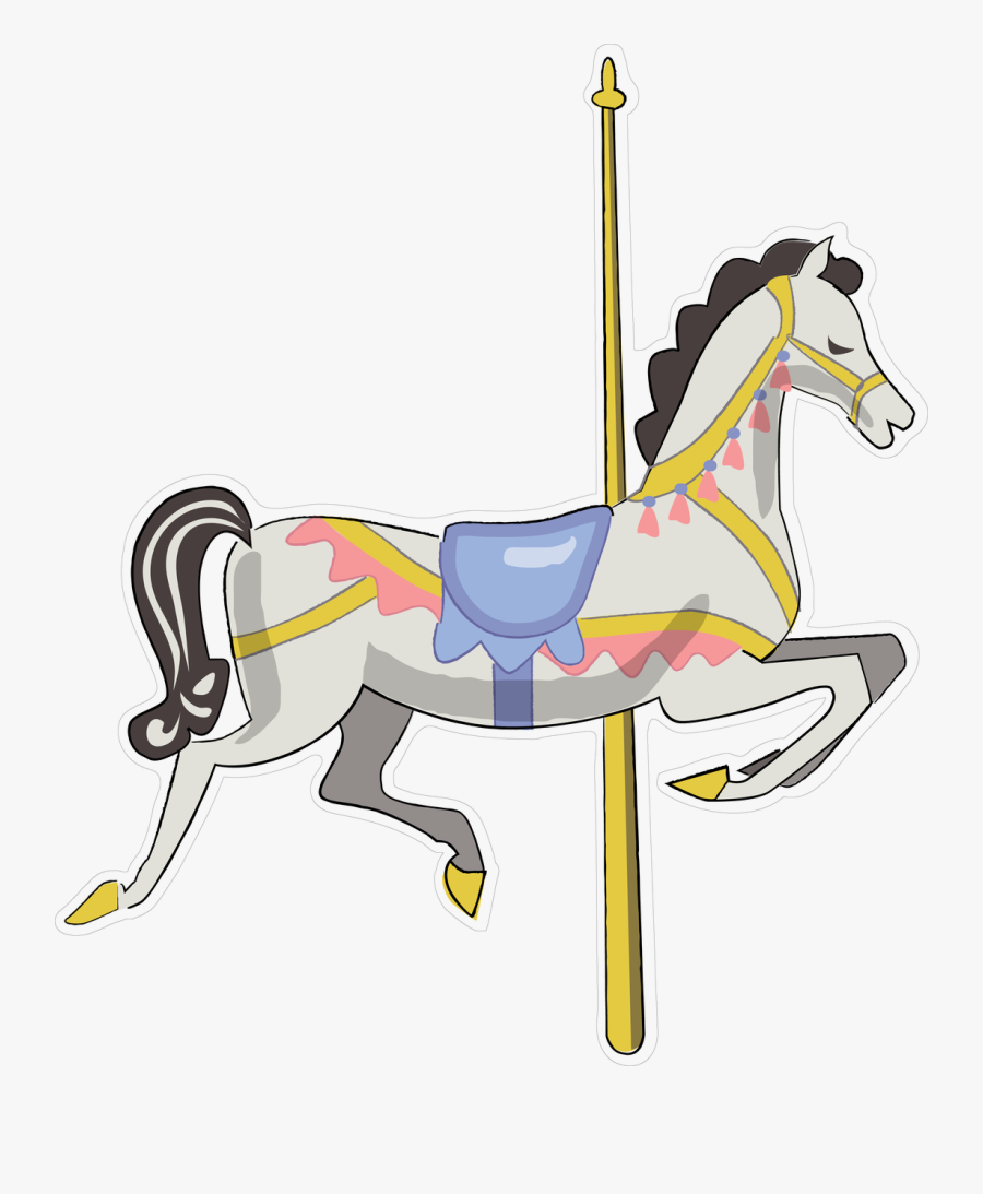 Transparent Carousel Clipart - Vintage Carousel Horse Clipart, Transparent Clipart