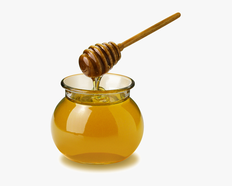 Honey Bee And Honey, Transparent Clipart