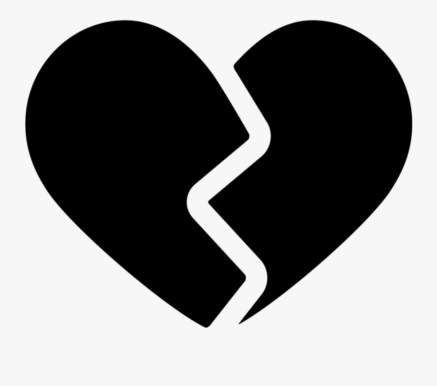 Black Broken Heart Clipart, Transparent Clipart