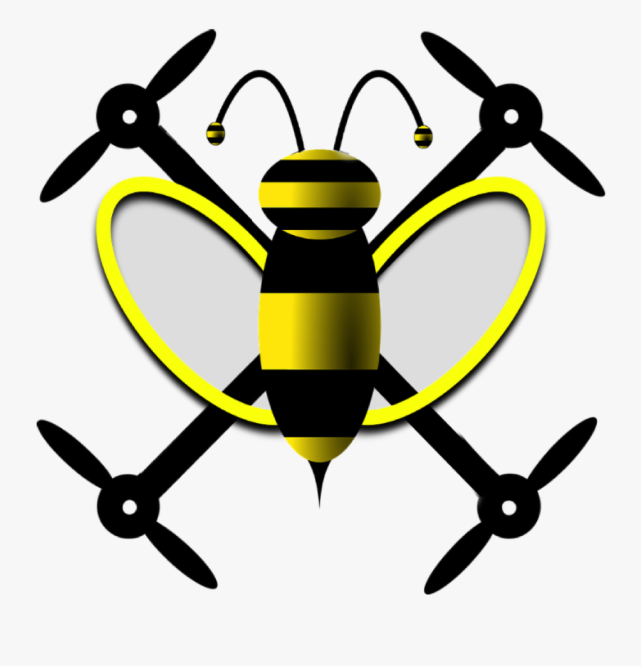 Honey Clipart Drone Bee - Transparent Drone Logo Png, Transparent Clipart