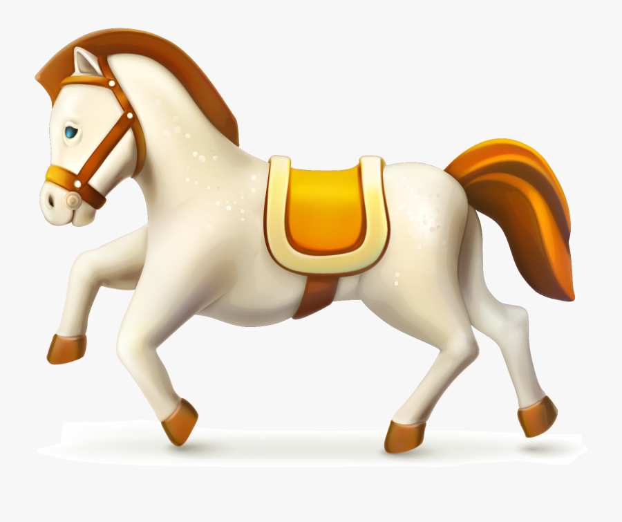 Horse Cartoon Carousel - Clipart Vector Horse Carousel, Transparent Clipart