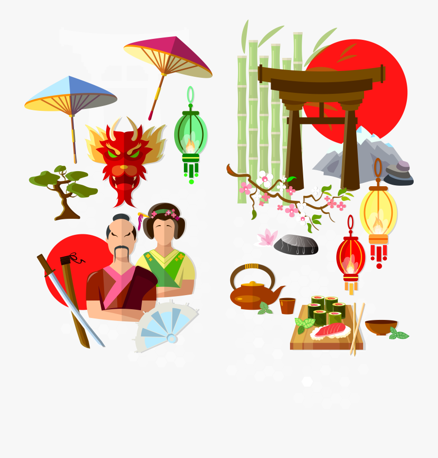 Clip Art Cultural Food Clipart - Japan Illustration Png, Transparent Clipart