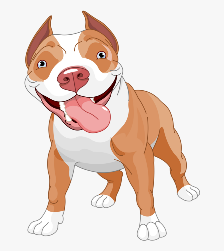 American Pit Bull Terrier Clip Art - Pitbull Puppy Cartoon, Transparent Clipart