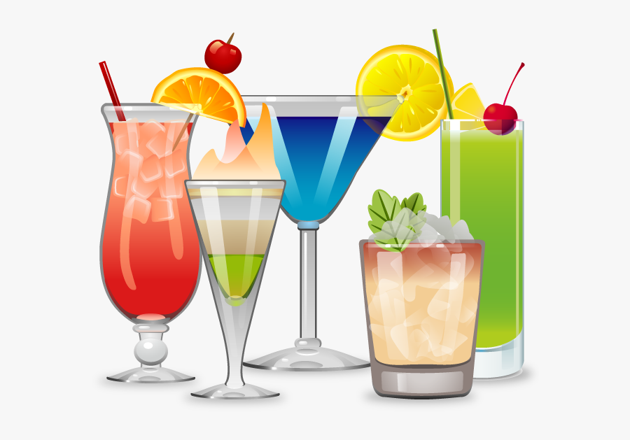Transparent Rum Clipart - Tropical Cocktail Party Clipart, Transparent Clipart