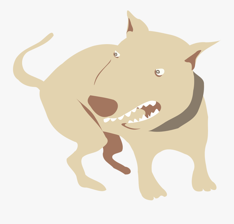 Puppy Pit Bull Dog Aggression Clip Art - Angry Dog Cartoon Png, Transparent Clipart