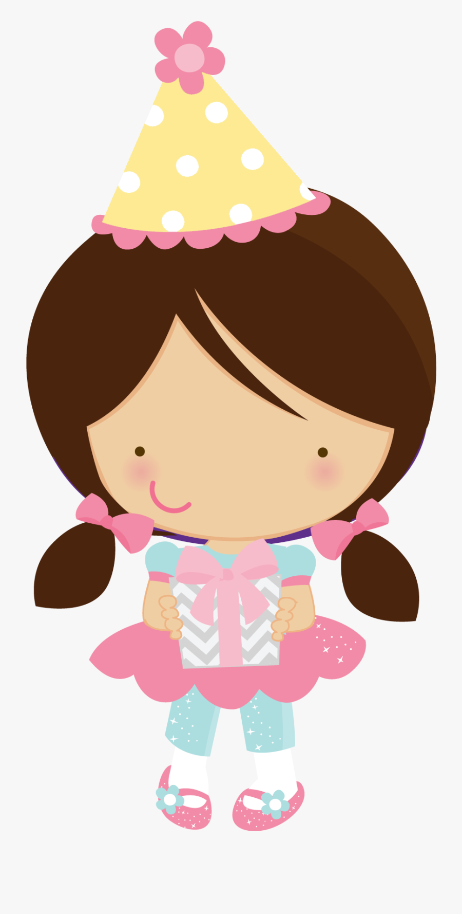 Girl Birthday Party Clipart, Transparent Clipart