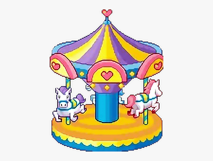 #pixel #pixelated #pixelart #carousell #carousel #cute - Merry Go Round Pixel, Transparent Clipart