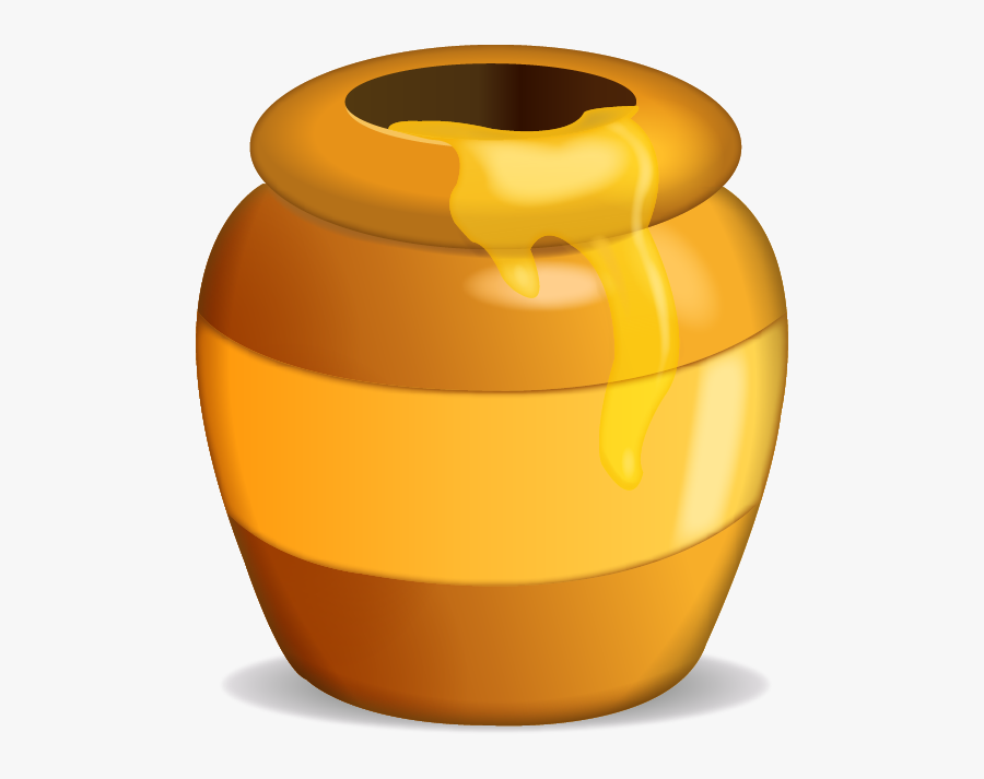 Honey Pot Png- - Honey Emoji Png, Transparent Clipart