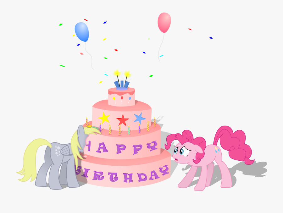My Little Pony Clipart Birthday Cake - Happy Birthday Little Pony Png, Transparent Clipart
