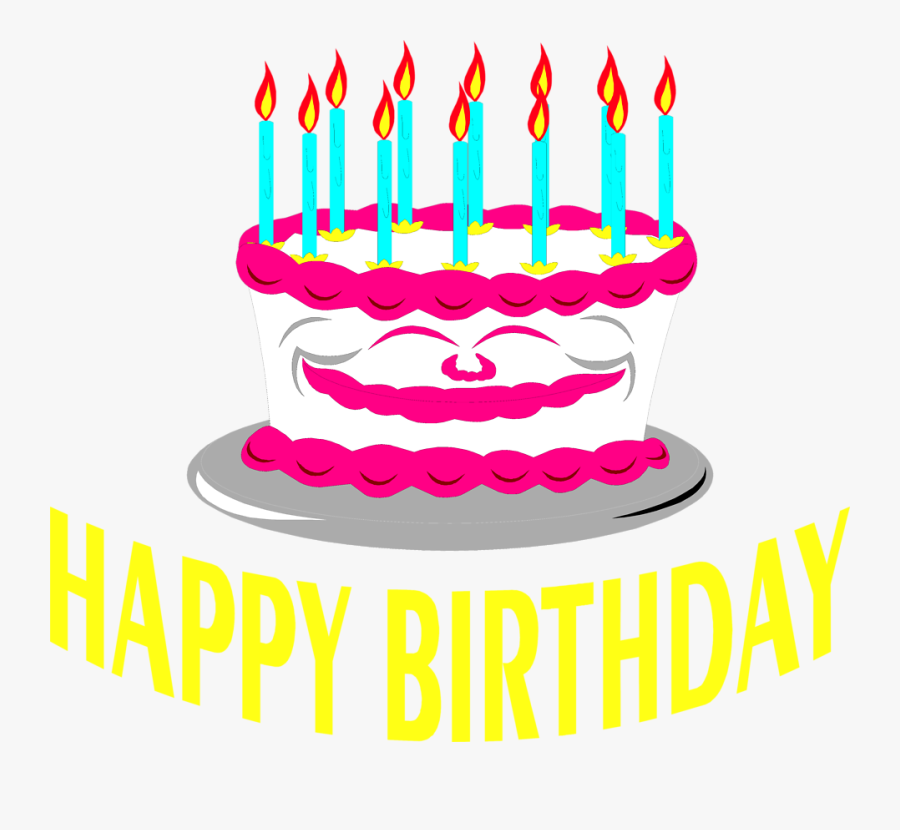 Cake Birthday - Birthday Cake Png Text, Transparent Clipart