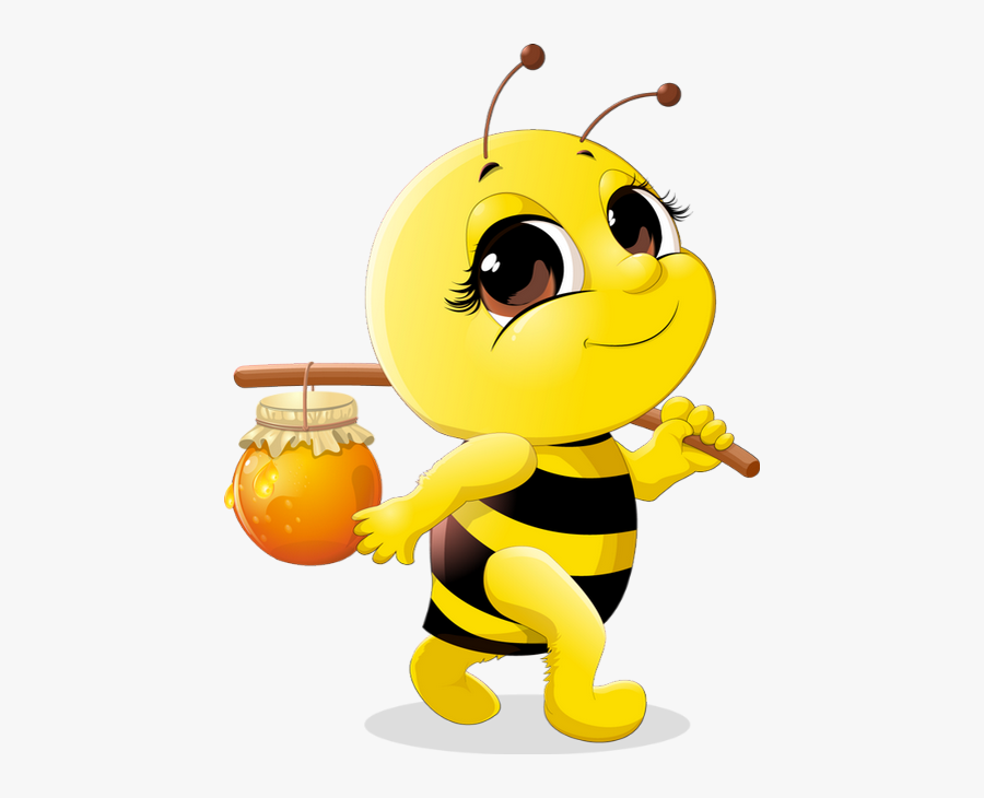 Abeille Dessin Tube Funny Bee Clipart Abeja Png Png - Cute Honey Bee Drawing, Transparent Clipart