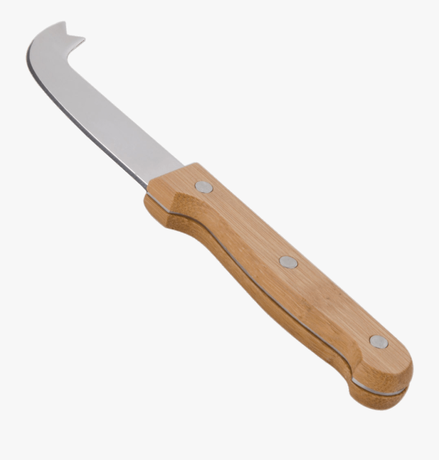 Cheese Knife Wooden Handle - Knife, Transparent Clipart