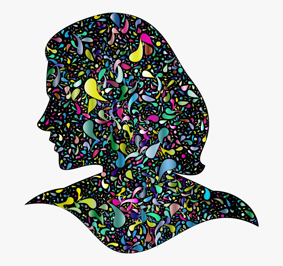 Prismatic Abstract Drops Female Head - Head Abstract Png, Transparent Clipart