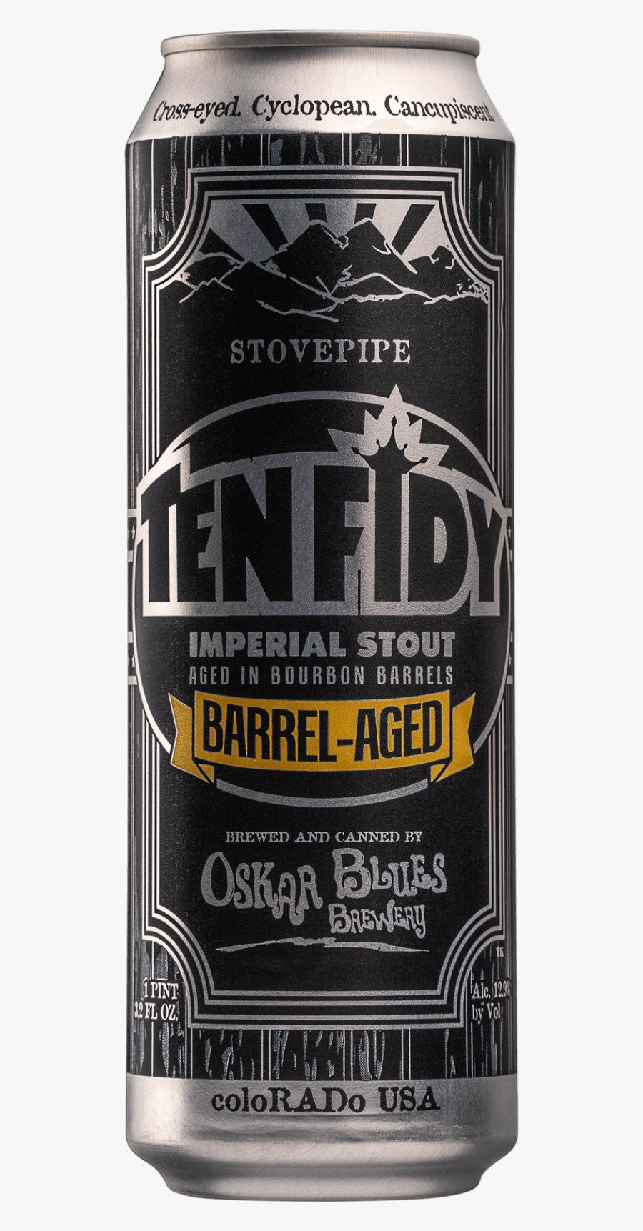 Upcoming Beer Can - Oskar Blues Ten Fidy Barrel Aged, Transparent Clipart