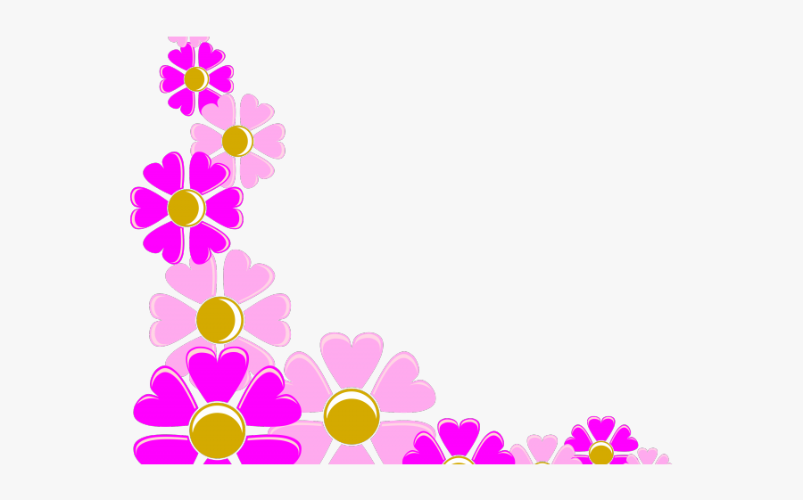 Corner Flower Border Clipart, Transparent Clipart
