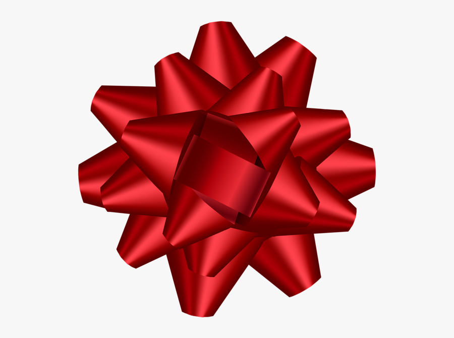 Transparent Present Red Bow - Clip Art, Transparent Clipart