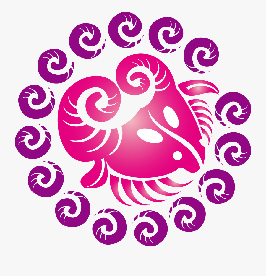 Aries Vector Astrological Sign - Zodiac Signs, Transparent Clipart