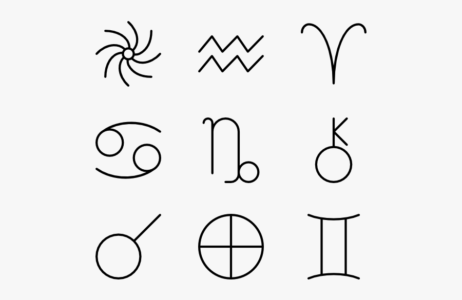 Clip Art Icons Free - Astrology Signs Icon, Transparent Clipart