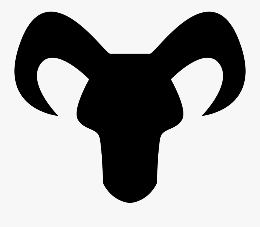 Capricorn Astrological Sign Of Head Black Silhouette, Transparent Clipart
