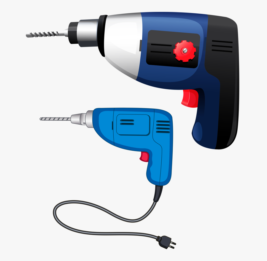 Handheld Power Drill, Transparent Clipart