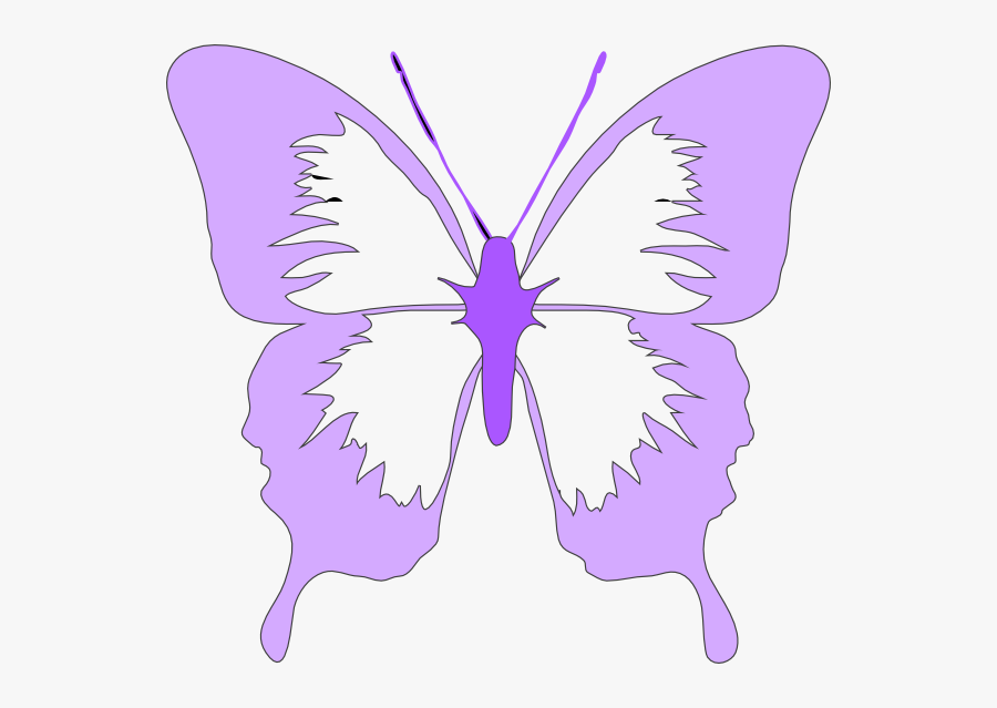 Pink And Purple Butterfly Clipart , Transparent Cartoons - Grey Butterfly Clipart, Transparent Clipart