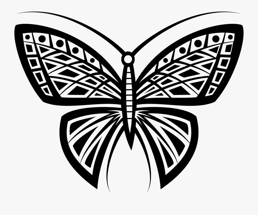 Butterfly Tattoo Designs Clipart Png - Butterfly Tattoo Tribal Designs, Transparent Clipart