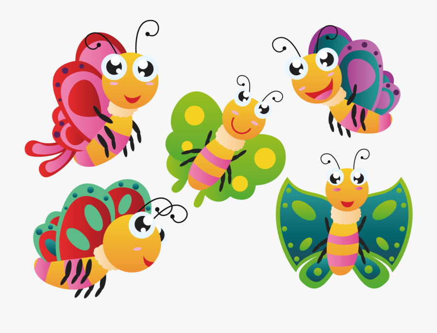 Butterfly Download Clip Art Banner Library Library - Butterfly Cartoon Png, Transparent Clipart