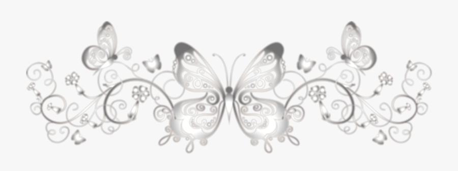 #silver #butterfly #decoration #elegant #elegante #decoración - Tiara, Transparent Clipart