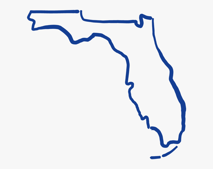 Florida Map Outline Clipart , Png Download - Florida Outline Clipart, Transparent Clipart