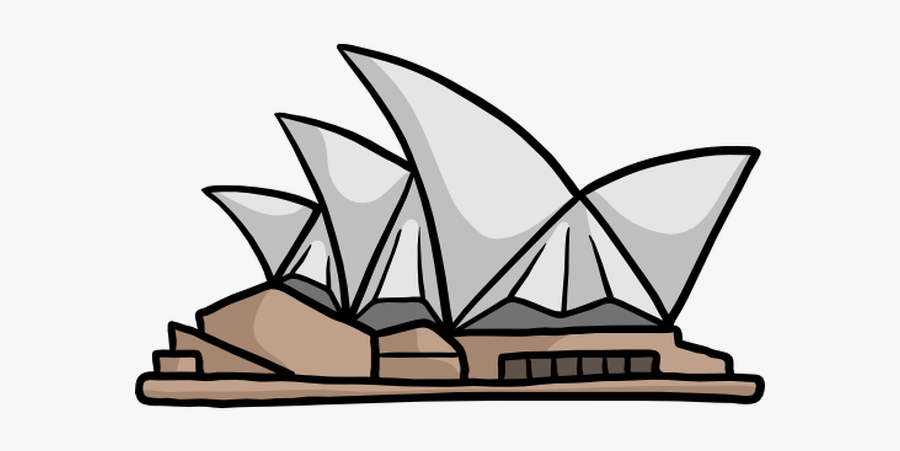 Sydney Opera House Clipart Png - Sydney Opera House Drawing Easy, Transparent Clipart