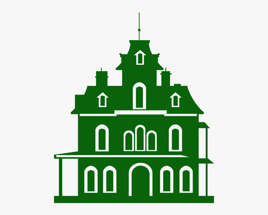 Transparent Haunted House Silhouette, Transparent Clipart
